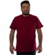 T-Shirt Bisiklet Yaka Düğmeli Pike Kumaş Kısa Kol Bordo